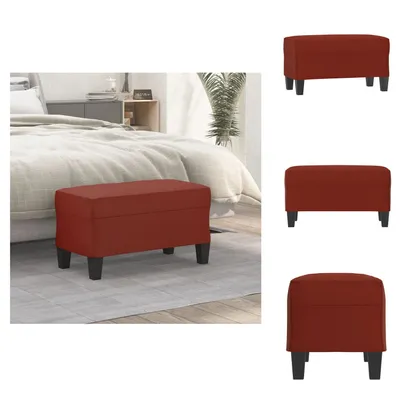Image de vidaXL Banc rouge vin 70x35x41 cm Similicuir - Bancs