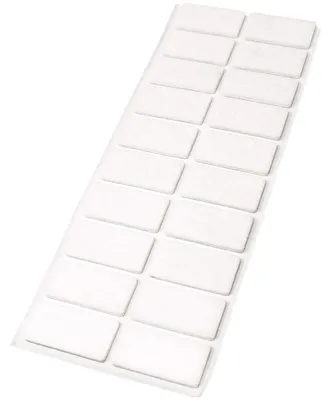 20 Filzgleiter, selbstklebend, Weiß, 20x40 mm, 3,5 mm