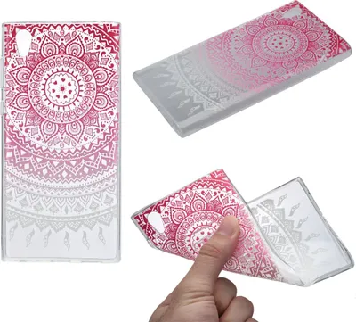 Produktbild von Henna Cover für Sony Xperia XA1 Case Schutz Hülle Silikon Sonne Pink