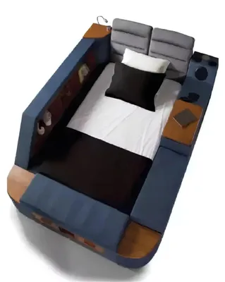 Produktbild von Multifunktion Bett Doppelbetten Modernes Bettgestell Betten 200x200cm Hotel Neu