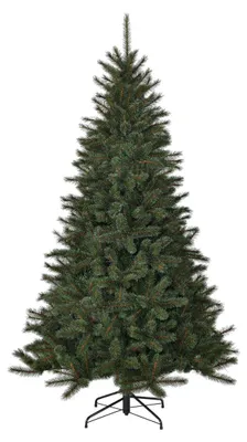 Productafbeelding van Black Box Trees Toronto Kunstboom h230xd140cm - Kerstboom met Realistische Frosted Naaldtips - Kerstversiering voor Binnen - Scharnierconstructie voor Snelle en Eenvoudige Opbouw - Groen