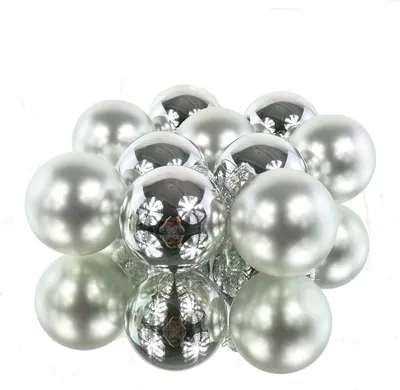 Produktbild von Christbaumkugeln Silberfarben 5 x glänzend & 5 x matt Ø 6 cm aus Glas  - 10er Set