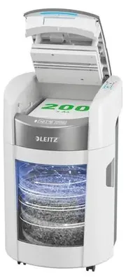 Obrázek produktu pro Leitz 80400000, Příčné skartování, 22,5 cm, 4 x 10 mm, 21 l, 200 listy, 55 dB