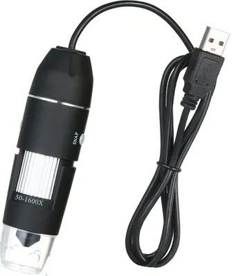 Zdjęcie produktu dla mikroskop cyfrowy USB o powiększeniu 1600X z funkcją OTG Endoskop z 8 diodami LED Lupa powiększająca ze stojakiem