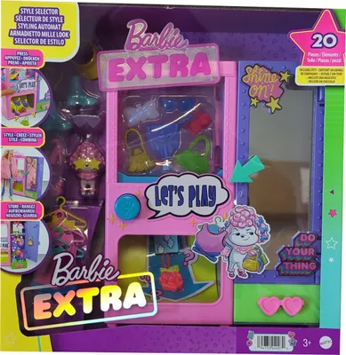 Produktbild von Barbie Extra Kleidungs-Automat Set inkl. Hund & Zubehör, Barbie Outfits
