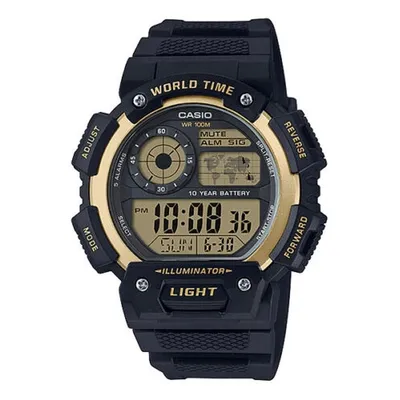Produktbild von Casio Uhr Modell World Time Illuminator - 5 Alarms. 10 Year Battery Ae 1400WH-9AVDF