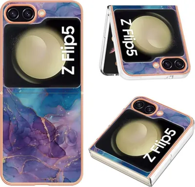 Produktbild von König Design Hülle kompatibel mit Samsung Galaxy Z Flip5 Kunststoff Soft Handyhülle - Handy Case Violett