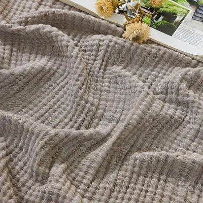Imagen del producto de Manta de muselina de algodón, transpirable, de 274 x 228 cm, para el hogar