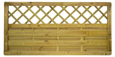 Produktbild von Ligna Gard Dichtzaun Lausanne Pro gerade mit Rankgitter 180x90 cm Holzzaun Kiefer Kesseldruckimprägniert stabiler Rahmen 44x68 mm sehr stabil