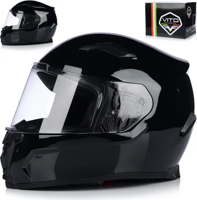 Produktbild von Integralhelm Mopedhelm | VITO DUOMO | Motorrad Helm Vollvisierhelm Mopedhelm ECE 22.06 | Motorradhelm Full-Face Helme | XL (61-62cm)