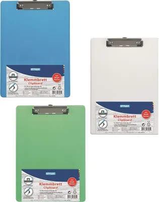 Produktbild von Stylex 43580 Klemmbrett, 31,0 x 22,5 cm - farbig