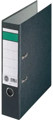 Produktbild von Centra Ordner neutral, DIN A4, Wolkenmarmor, 80 mm, breit, geklebtes Rückenschild, schwarz