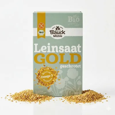 Produktbild von Bauckhof  Gold-Leinsaat geschrotet glutenfrei - 1 Packung