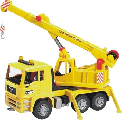 Produktbild von BRUDER MAN Crane truck (without Light and Sound Module), 4 Jahr(e), ABS Synthetik, Gelb