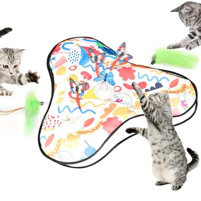 Image de Solidchoice - Jouet interactif pour chat avec plumes amovibles