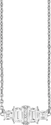 Produktbild von cai Halskette Silber 925 rhodiniert Weißtopas 45cm
