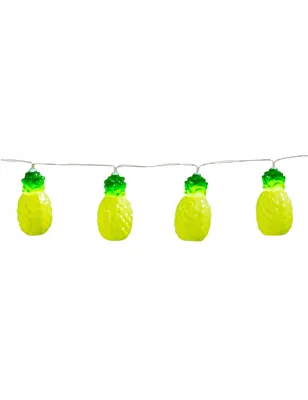 Image de Guirlande lumineuse ananas fête d'été jaune-vert 140 cm - taille unique