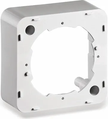 Image de Goobay 67042 Cadre pour montage en saillie pour prises d'antenne, blanc - 1 pièce Cadre pour montage en saillie en blanc