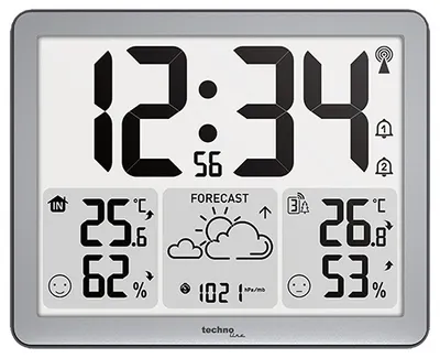 Obrázok produktu pre Meteorologická stanica Technoline WS6780 | rádiový príjem DCF77 | predpoveď počasia | komfortný displej pre interiér a exteriér | alarm proti mrazu