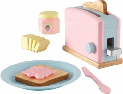 Produktbild von KidKraft 63374 Toasterset in Pastellfarben / Küchenspielzeuge ; Maße (LxBxH): 16  cm x 7 cm x 18