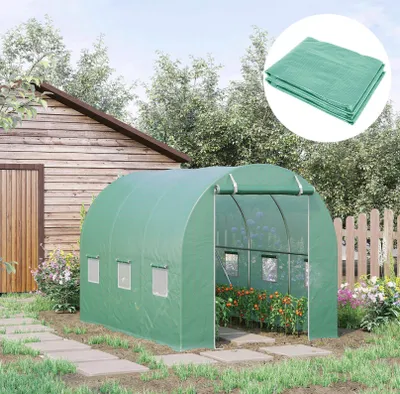 Produktbild von Gewächshausfolie,Wasserdichte Gartenplane mit UV-Schutz, Kunststoff-Folie, Abdeckplane für Treibhaus, Folientunnel,3 x 2 x 2 m