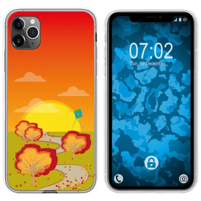 Produktbild von PhoneNatic Case kompatibel mit Apple iPhone 11 Pro Max Silikon-Hülle Herbst Drache/Kite M2