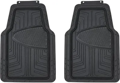 Produktbild von Famanu Fußmatten Set von 2, Allwetter Gummi für Autos, SUVs und Lkw, Farbe Schwarz