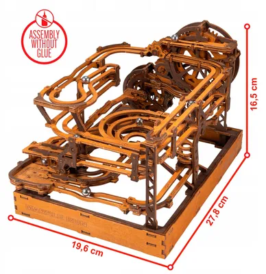 Produktbild von WOODEN.CITY Holz 3D Murmelbahn Laufbahn