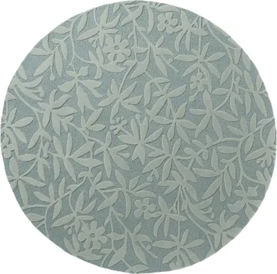 Produktbild von CLEAVERS handgefertigter runder Wollteppich mit Blumenmuster