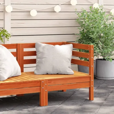 Produktbild von Design Garten-Ecksofa Wachsbraun Massivholz Kiefer, Gartensofas 2024 Neu
