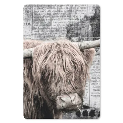 Produktbild von MuchoWow® Mauspad Mousepad Schottischer Highlander - Vintage - Zeitungsartikel 40x60 cm - Mousepads - Maus Mat - Pad - Mausunterlage - Schreibtisch Accesoire