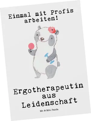 Produktbild von Mr. & Mrs. Panda Postkarte Ergotherapeutin Leidenschaft - Weiß - Geschenk, Witzig, Grußkarte, Spruch, Beruf, Ausbildung, Postkarten, Lustig, Fotokarte, Ansichtskarten