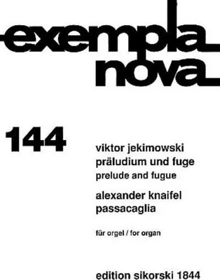 Produktbild von Präludium und Fuge für OrgelPassacaglia für Orgel
