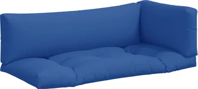 Produktbild von vidaXL Palettenkissen 3-tlg. Blau Stoff