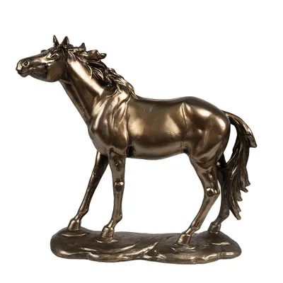 Produktbild von Clayre & Eef Dekorationsfigur Pferd 34x10x32 cm Braun Polyresin