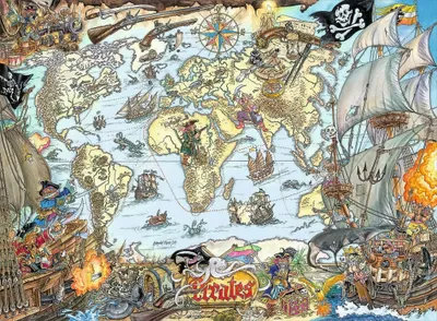 Produktbild von Ravensburger Pirate Map XXL, 200 Stück(e), Landkarten, 8 Jahr(e)