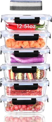 Produktbild von Glasfuttergläser für Overnight Oats und Snacks - Mit Deckel - Verschlussfähig - Glas - Diepvriesgeeignet