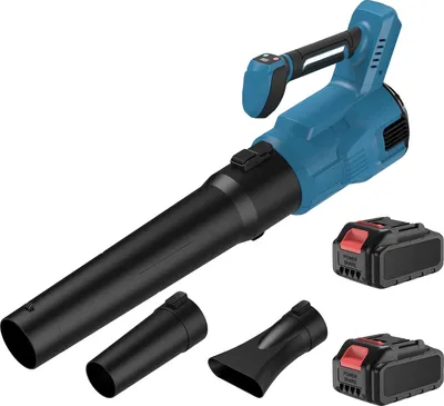 Immagine prodotto di Soffiatore d'aria elettrico, tre velocità regolabili, batteria ricaricabile di lunga durata, con 2×batteria