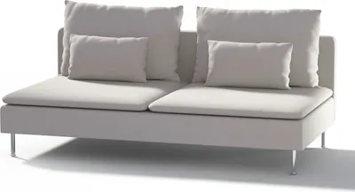 Produktbild von Dekoria Bezug für Söderhamn Sitzelement 3, hellgrau , Bezug für Sitzelement 3
