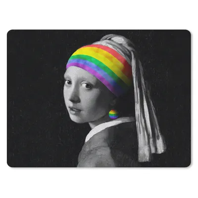 Produktbild von MuchoWow® Mauspad Mousepad Das Mädchen mit dem Perlenohrring - Vermeer 40x30 cm - Mousepads - Maus Mat - Pad - Mausunterlage - Anti Rutsch