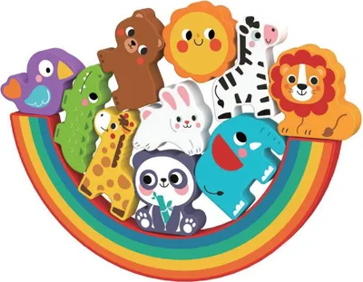 Produktbild von RAPPA 2Kids Toys Balancierpuzzle mit Tieren 2 in 1