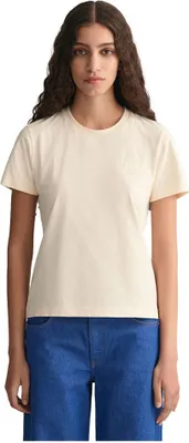Image de Gant Reg Tonal Shield T-shirt manches courtes Beige L Femme Beige L