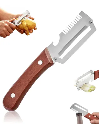 3-in-1 Gemüseschäler aus Edelstahl mit Julienne-Schneider
