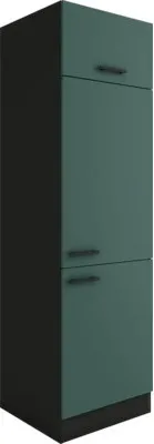 Produktbild von Optifit Kühlumbauschrank für 88er Einbaukühlschrank Verona405 BxTxH 60 x 57,1 x 206,8 cm grün matt zerlegt Anschlag reversibel KUVE H661-9+
