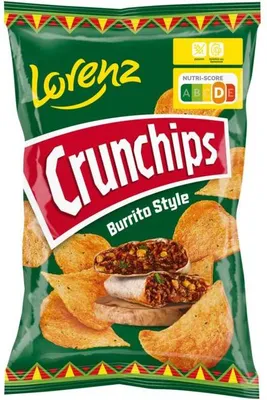 Produktbild von Lorenz Crunchips Burrito goldgelbe Chips mit Fleischgeschmack 130g