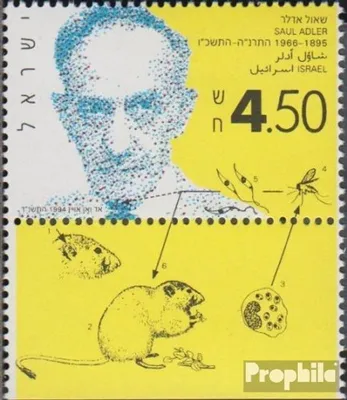 Produktbild von Briefmarken Israel 1994 Mi 1299 mit Tab (kompl.Ausg.) postfrisch Naturwissenschaftler