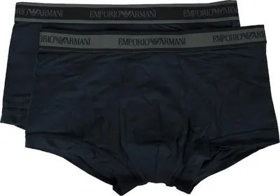 Immagine prodotto di Confezione 2 boxer EMPORIO ARMANI parigamba uomo bipack elastico a vista elasticizzati articolo 111210 1A717 BPACK TRUNK, EUR S - CN 165/90 - BR P - MX CH, Cotone 95%,Spandex 5%