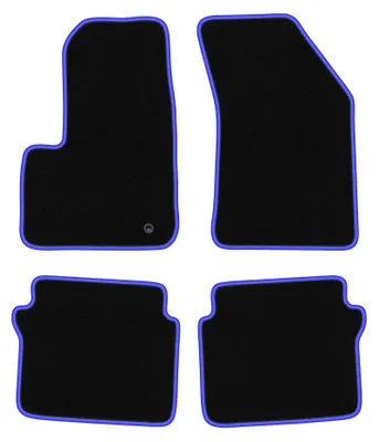 Obrázek produktu pro Velurové autokoberce pro: Chrysler Sebring III 2007-2010 (sedan) – sada 4 ks, černo-modré, na míru – Wielganizator CARLUX