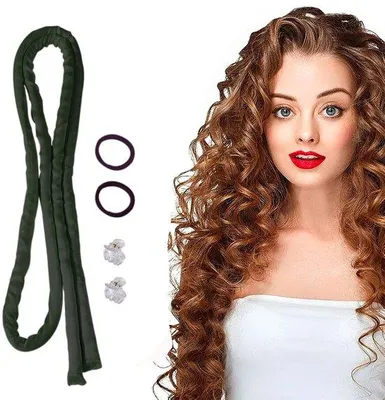Produktbild von Unyqoos® Weiches Satin-Locken-Stirnband – Hitzefreies Styling für kurzes & langes Haar, komfortables Schlafband für schonende Locken