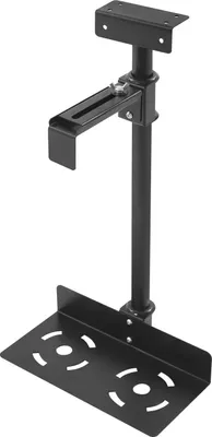 Obrázok produktu pre Plávajúci držiak na počítač – držiak počítača pod pracovným stolom – výškovo nastaviteľný (5–53 cm) – nosnosť 30 kg – úsporný držiak na počítačovú skrinku